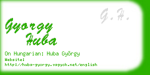 gyorgy huba business card