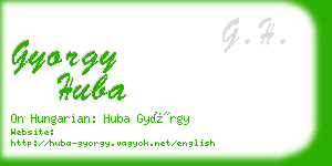 gyorgy huba business card